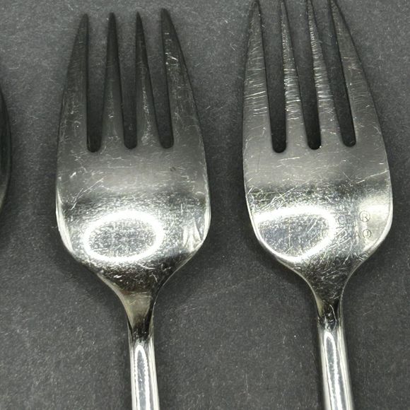 Cambridge Rachel Stainless Flatware Glossy Wide Slant Tip 10 Piece Mixed Lot - Picture 10 of 13